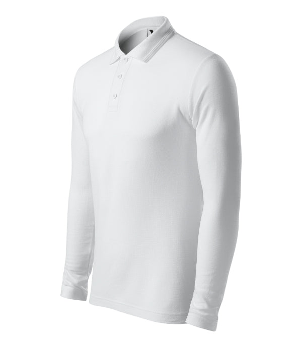 Pique Polo LS polokošeľa pánska ebony gray S