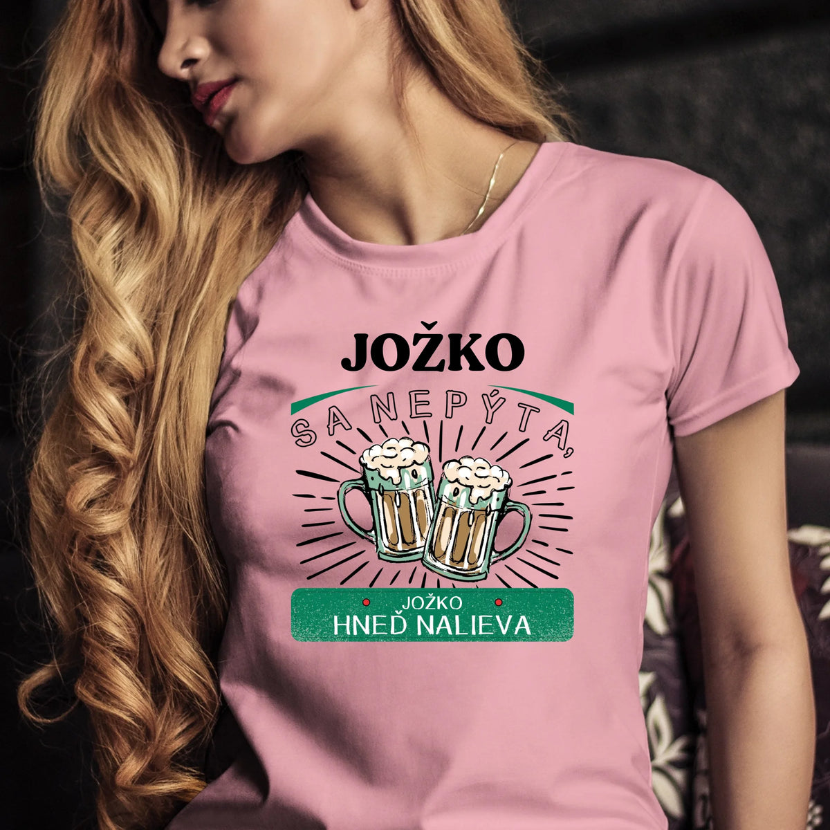 Personalizované tričko s potlačou "Jožko sa nepýta, Jožko hneď nalieva" 9325.