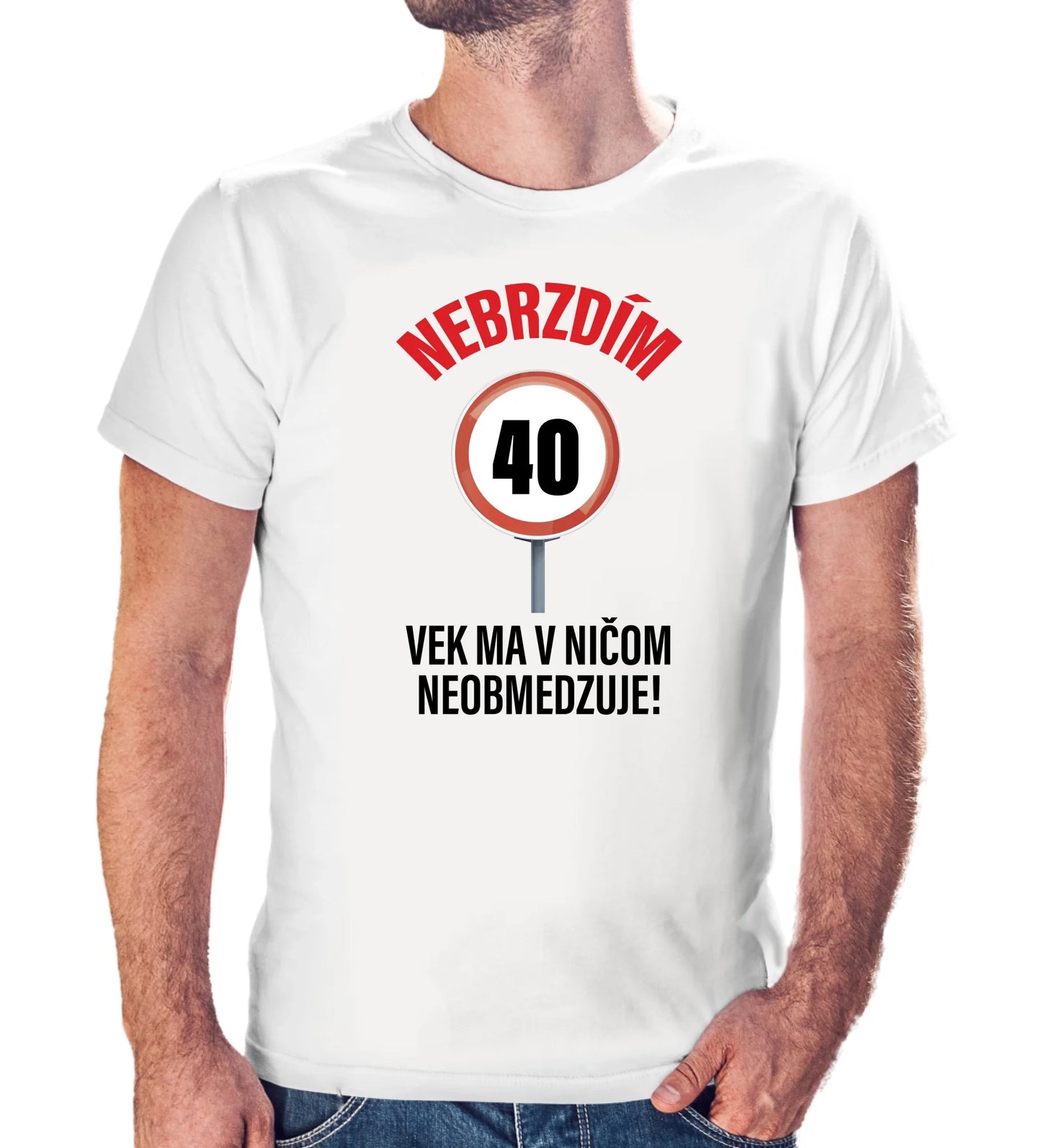 Personalizované tričko s potlačou "Nebrzdím, vek ma v ničom neobmedzuje" 9642.