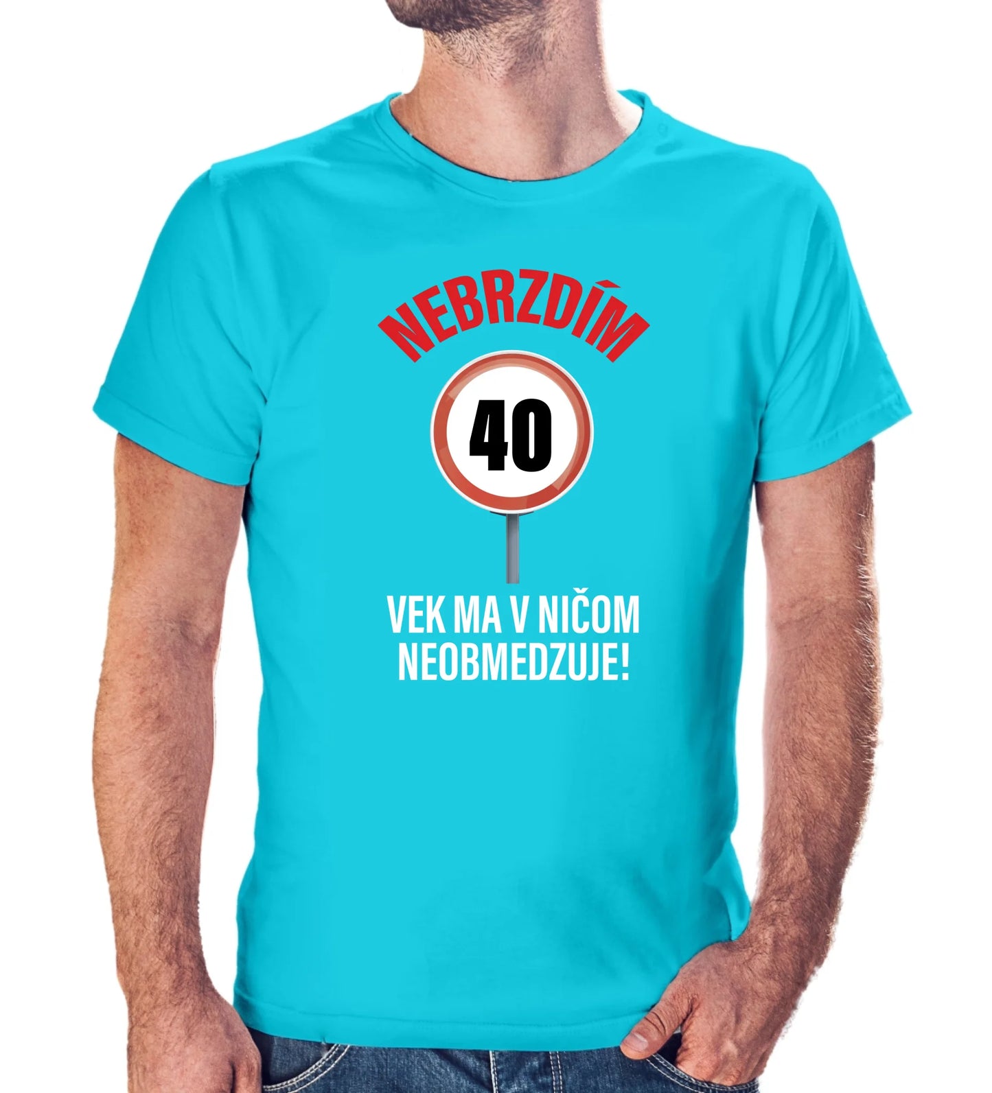 Personalizované tričko s potlačou "Nebrzdím, vek ma v ničom neobmedzuje" 9642.