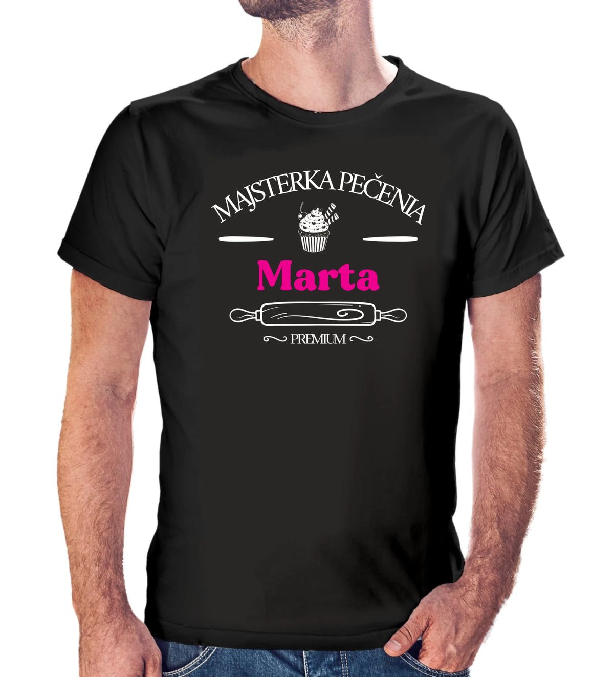 Personalizované tričko s potlačou "Majsterka pečenia Marta" 9675.