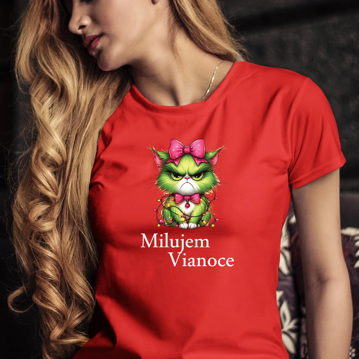 Tričko s potlačou "Milujem Vianoce" 9695.
