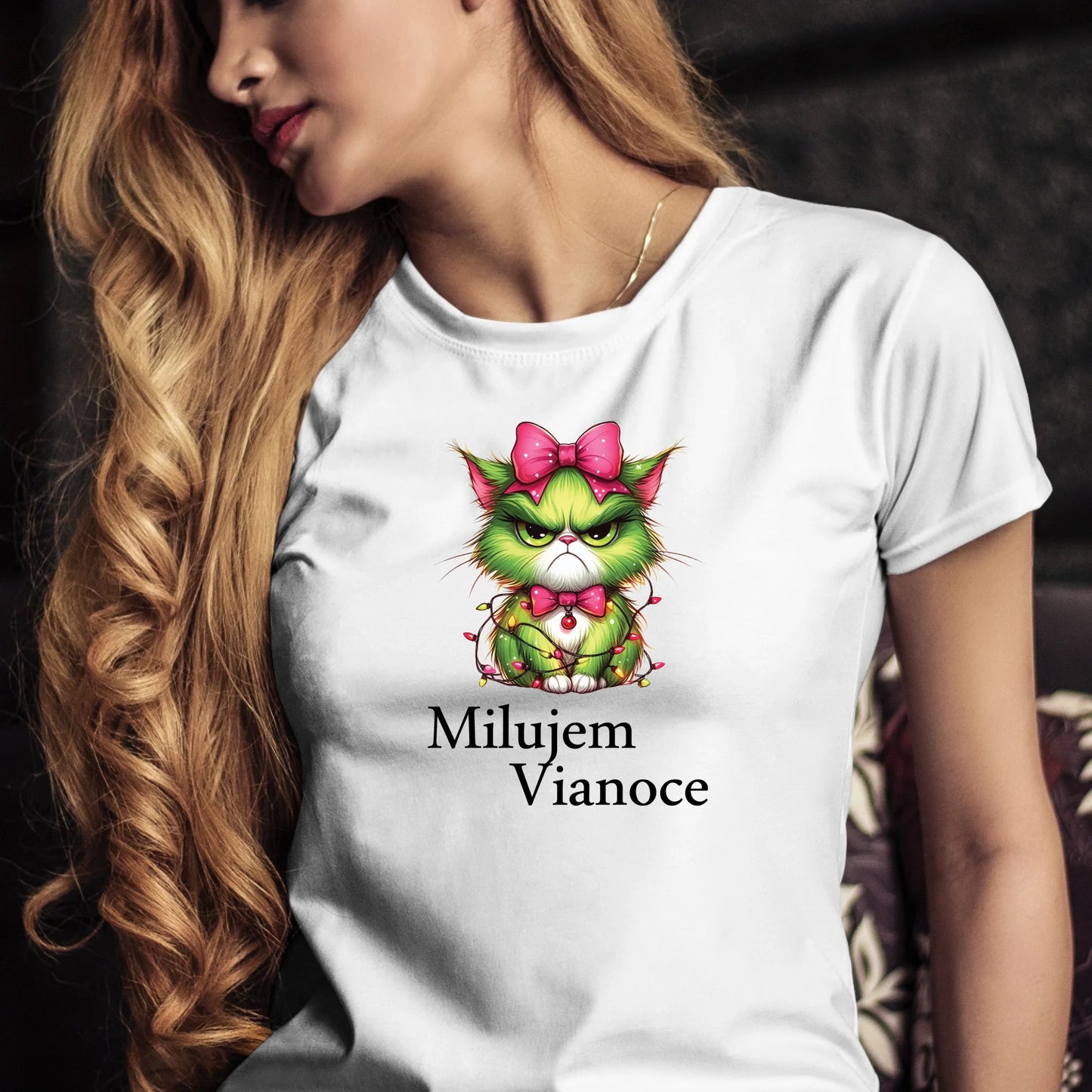 Tričko s potlačou "Milujem Vianoce" 9695.