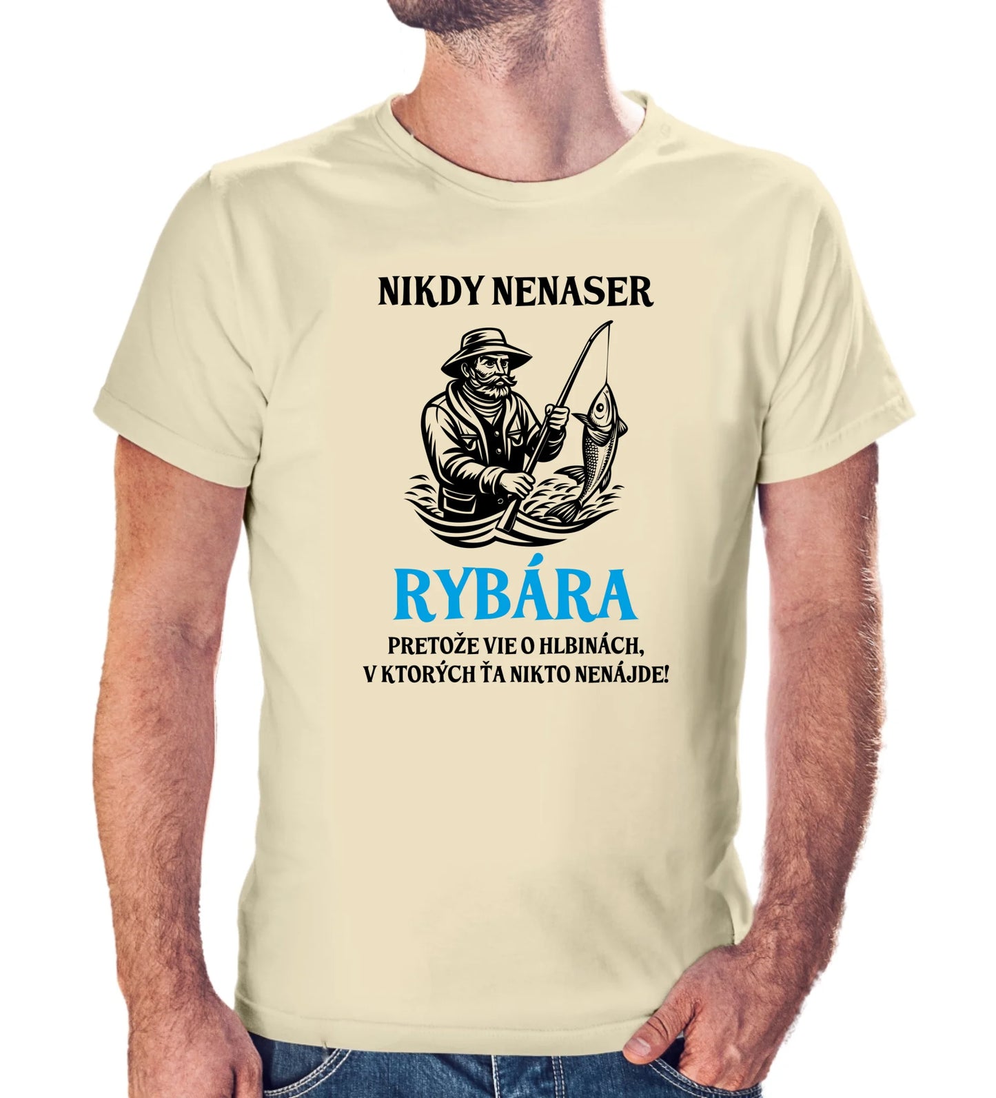 Tričko s potlačou "Nikdy nenaser rybára" 9699.