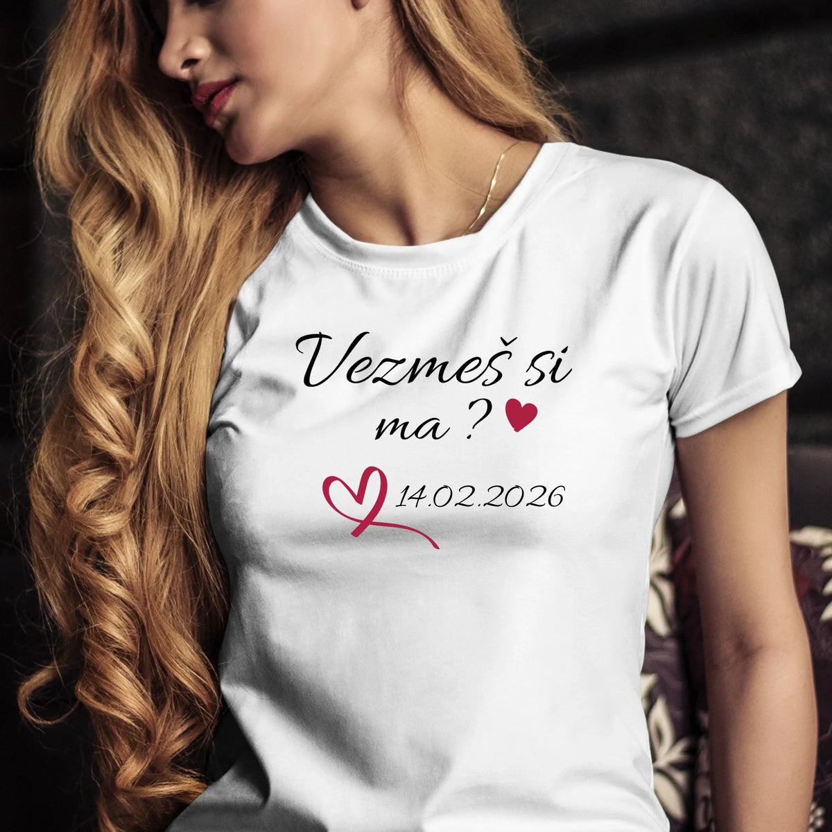 Personalizované tričko s potlačou "Vezmeš si ma?" 9701.