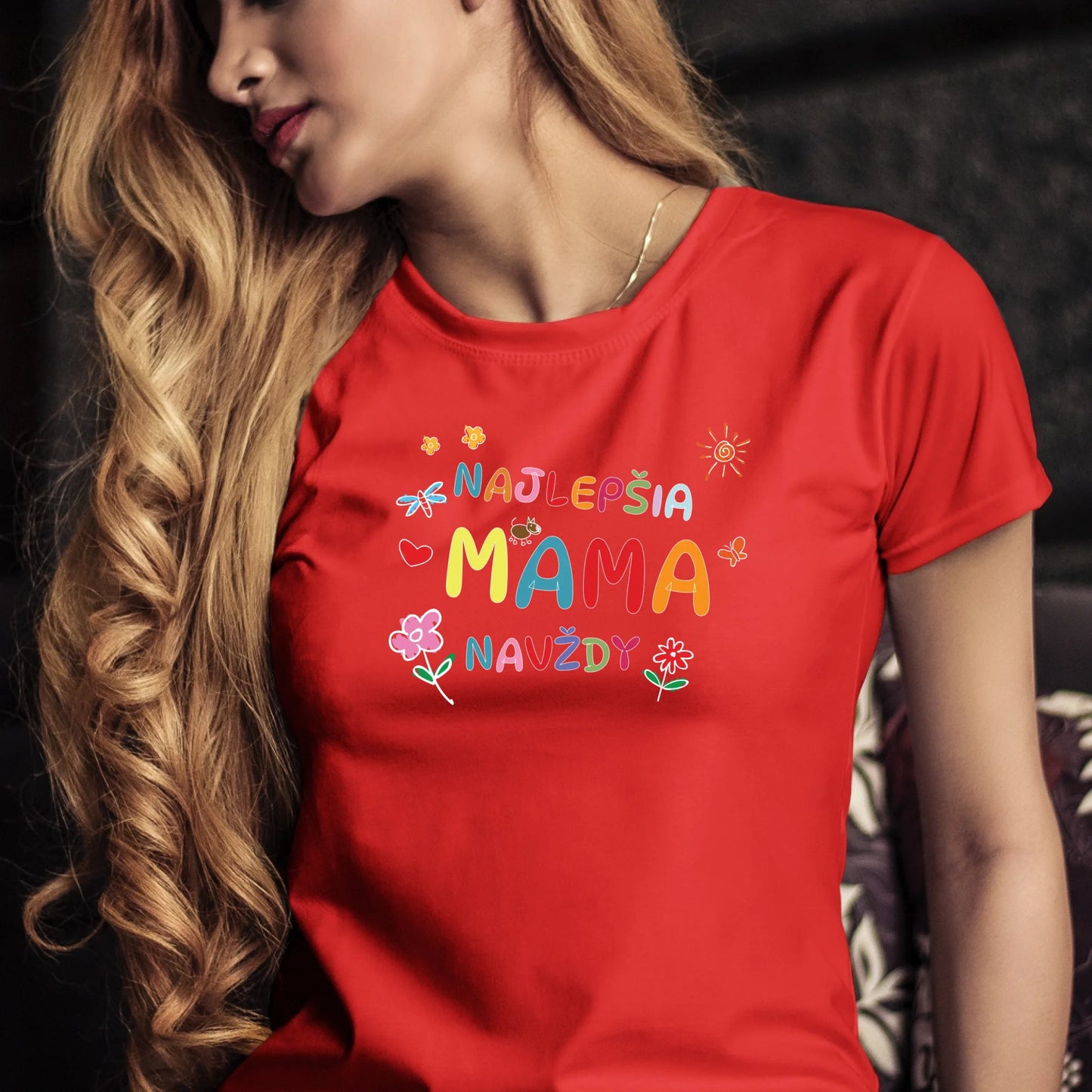 Tričko s potlačou "Najlepšia mama navždy" 9702.
