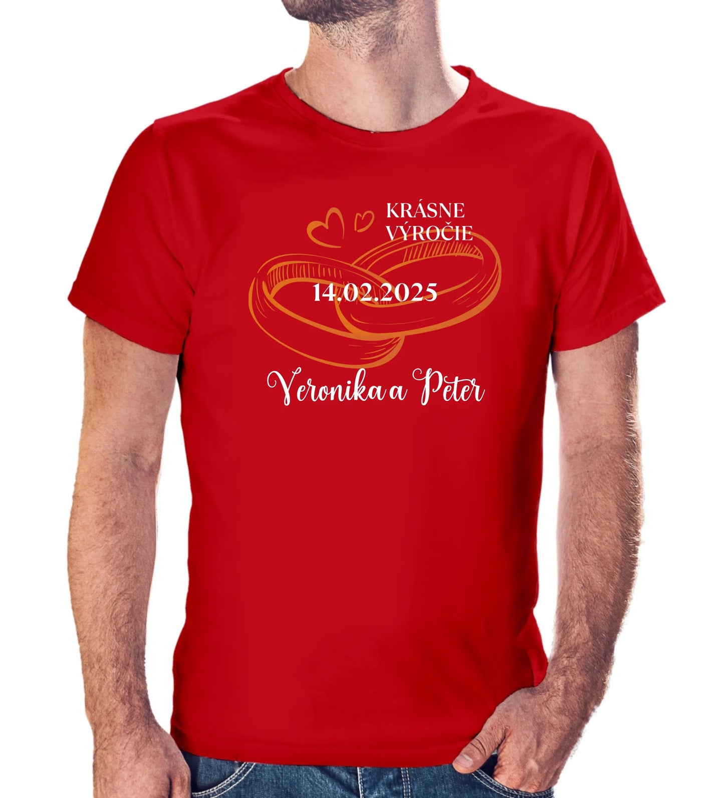 Personalizované tričko s potlačou "Krásne výročie" 9703.