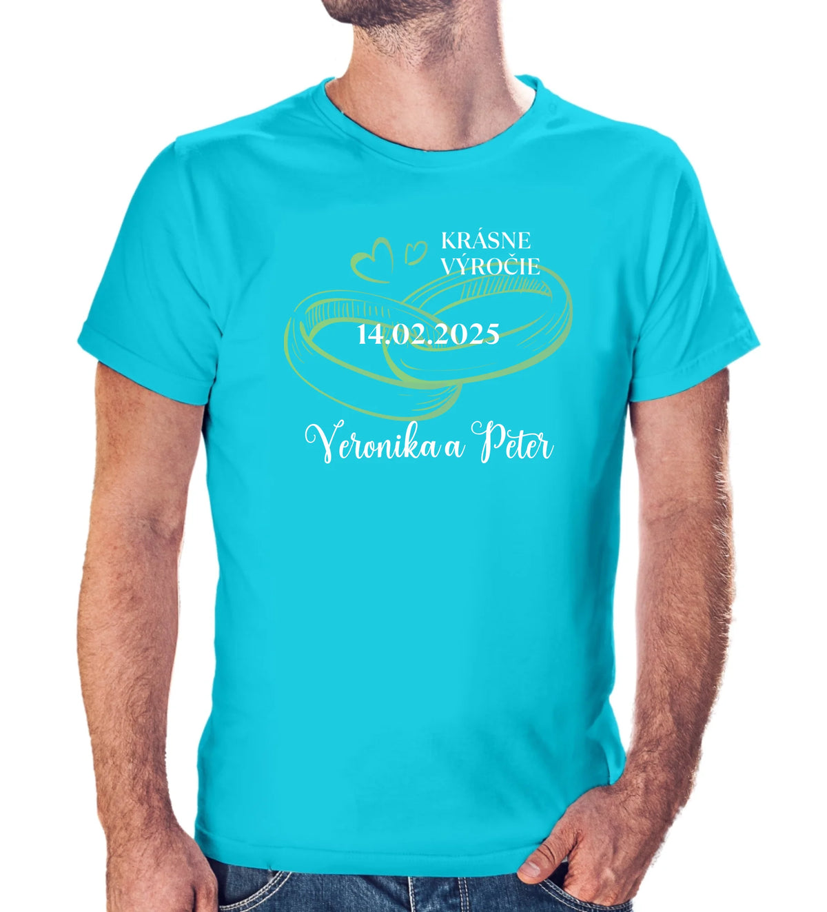 Personalizované tričko s potlačou "Krásne výročie" 9703.