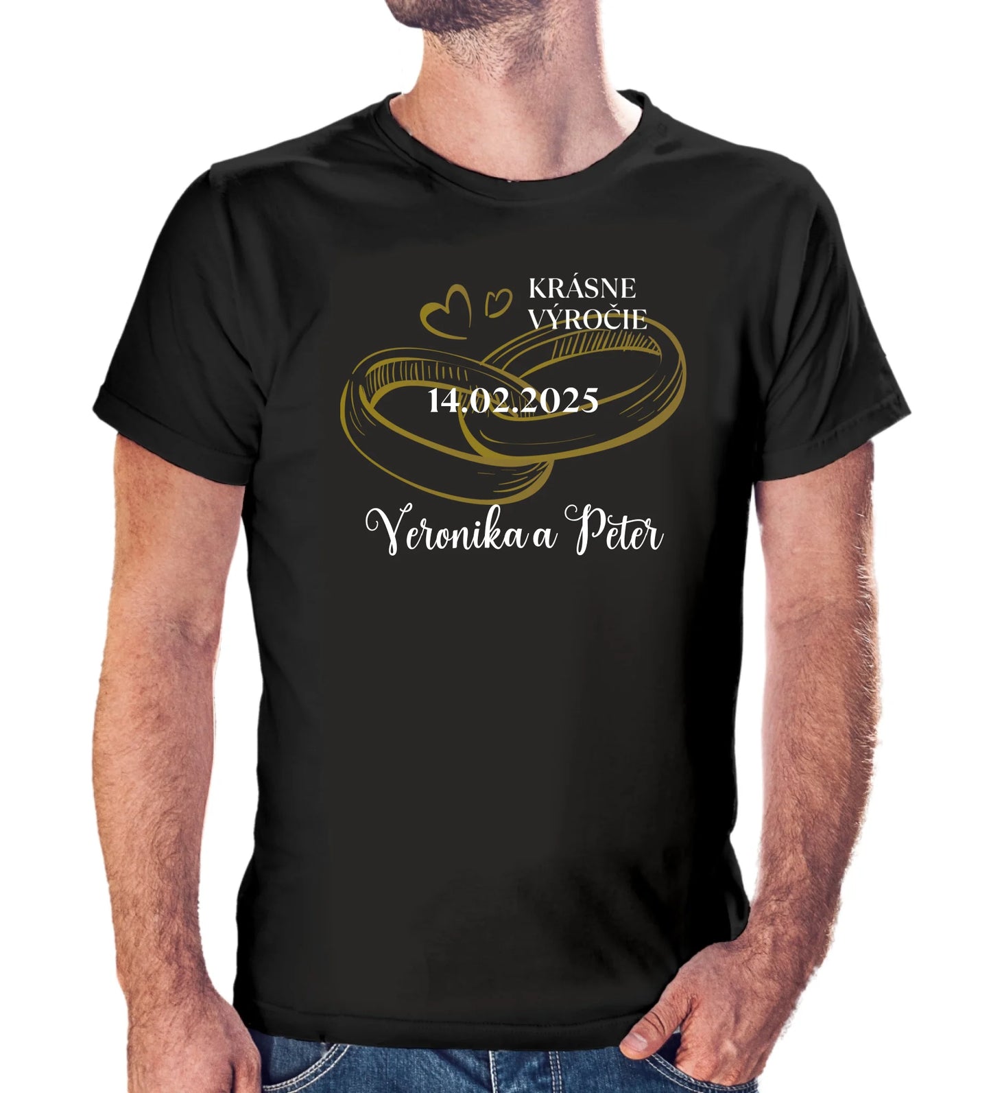 Personalizované tričko s potlačou "Krásne výročie" 9703.