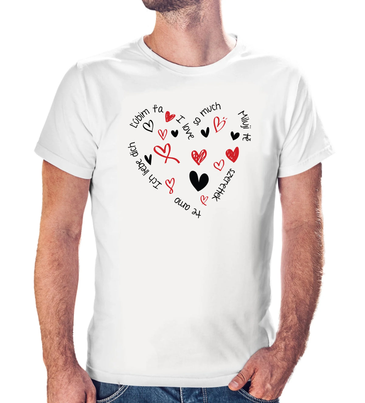 Tričko s potlačou "Ľúbim ťa, I love so much,..." 9706.