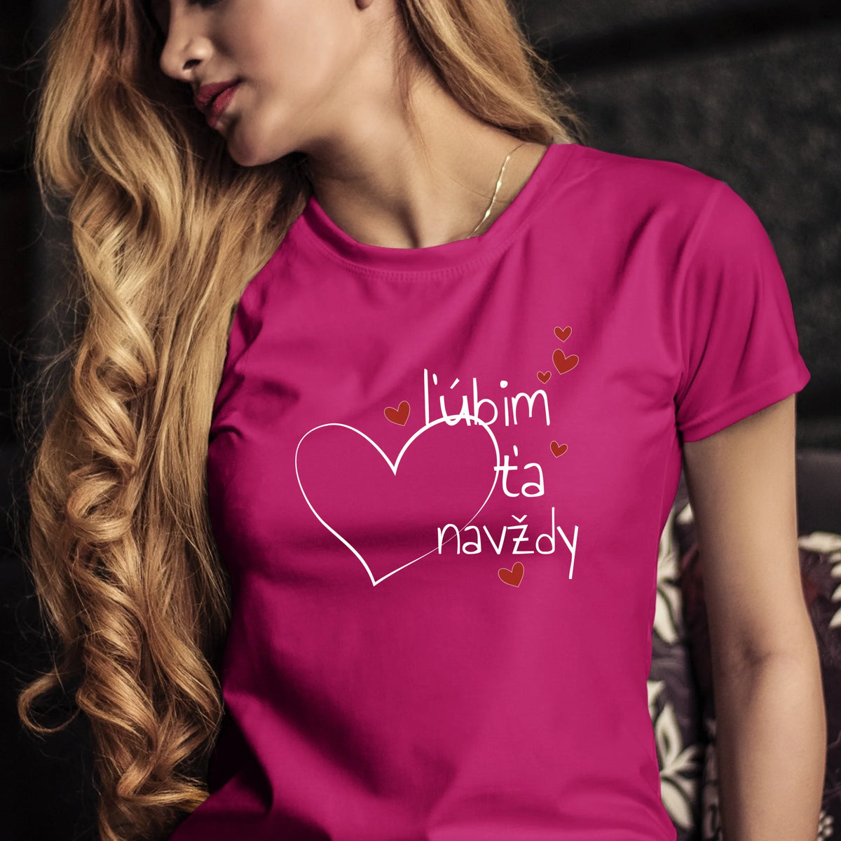Tričko s potlačou " ľúbim ťa navždy" 9707.