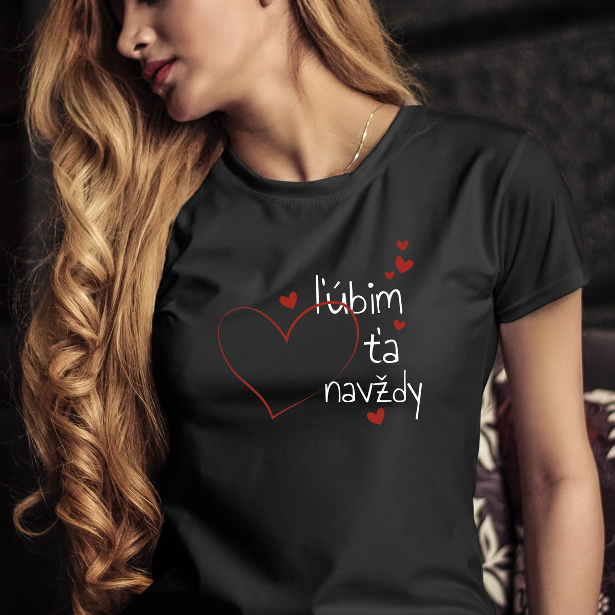 Tričko s potlačou " ľúbim ťa navždy" 9707.