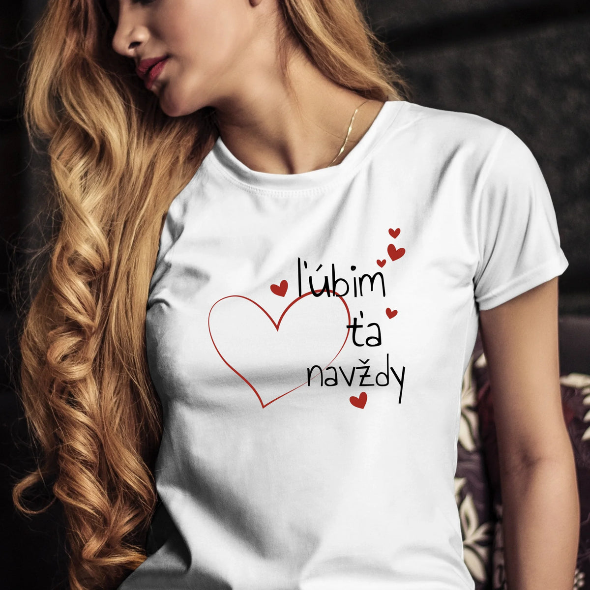 Tričko s potlačou " ľúbim ťa navždy" 9707.