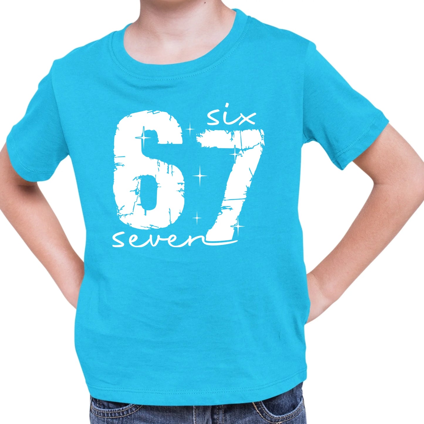 Tričko s potlačou "Six seven" 9711.