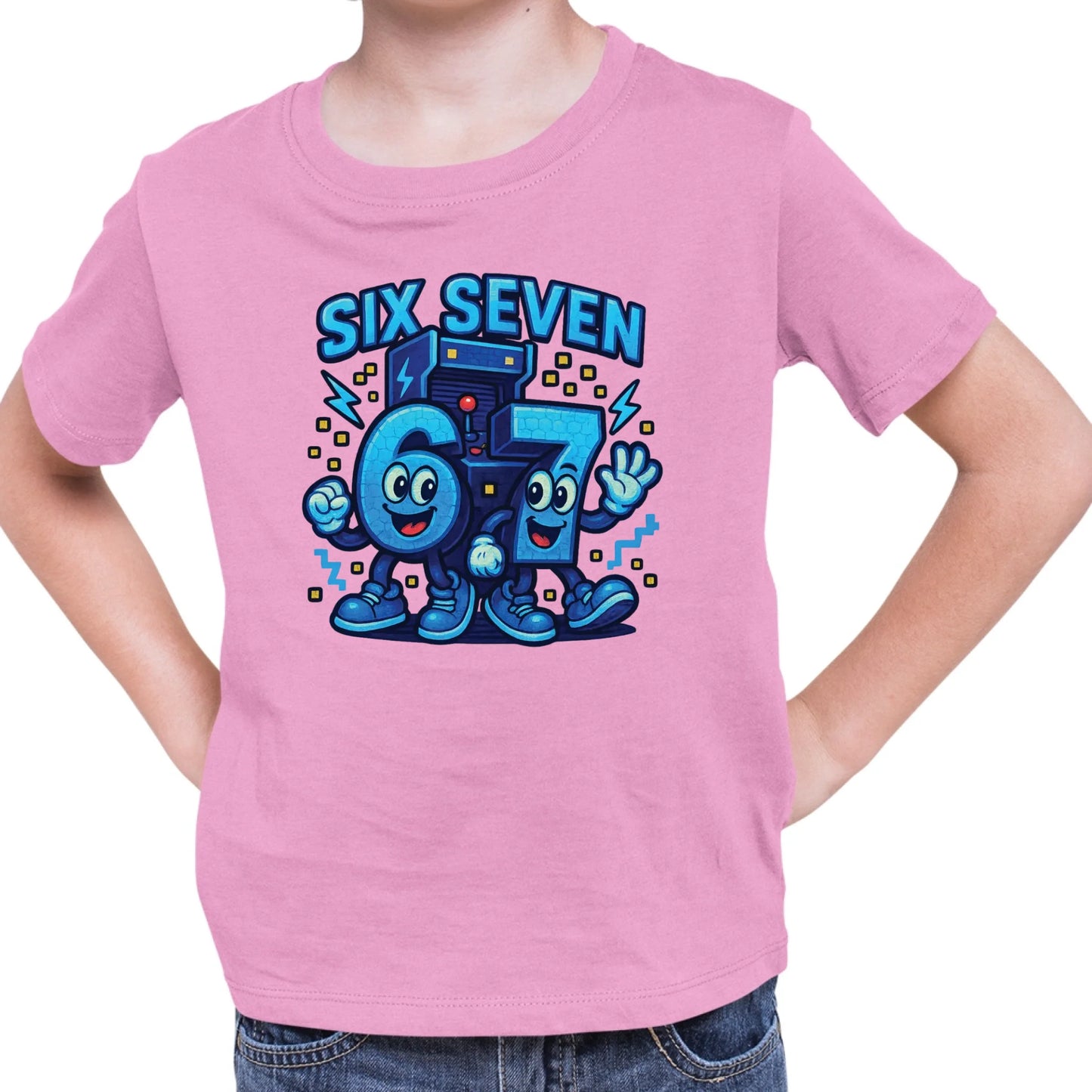 Tričko s potlačou "Six seven" 9713.
