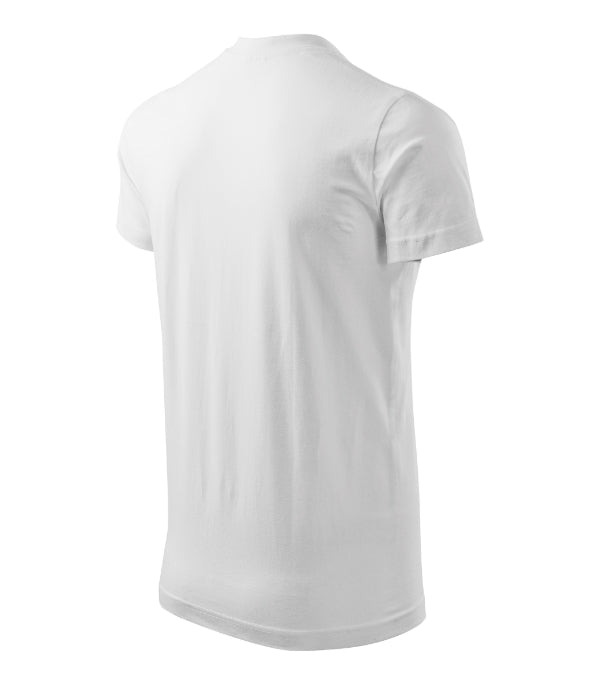 Heavy V-neck tričko unisex tmavosivý melír S