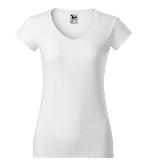 Fit V-neck tričko dámske mätová XS