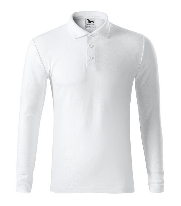 Pique Polo LS polokošeľa pánska ebony gray S