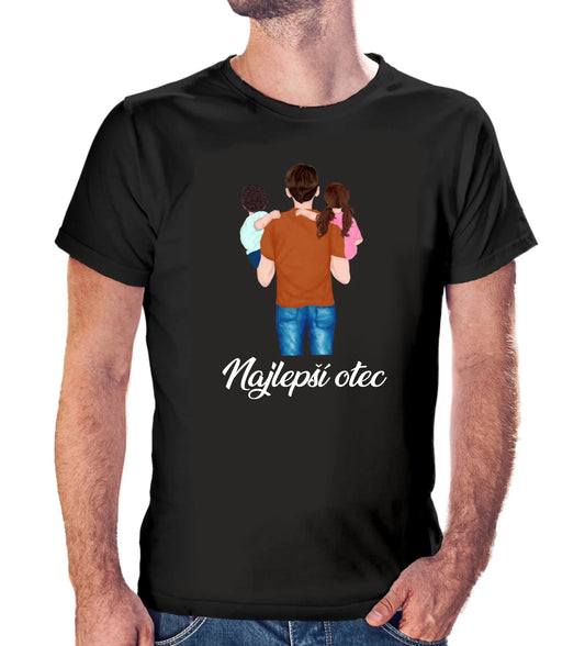 Personalizované tričko s potlačou "Najlepší otec" 9289.