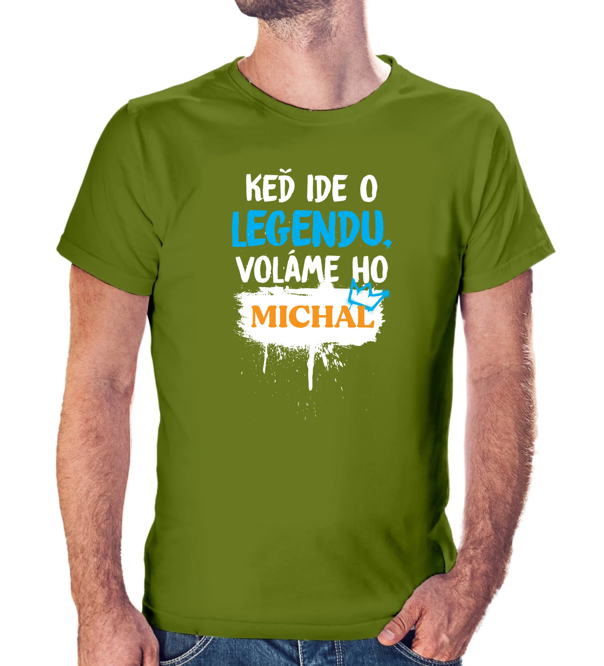 Personalizované tričko s potlačou "Keď ide o legendu voláme ho Michal" 9558.