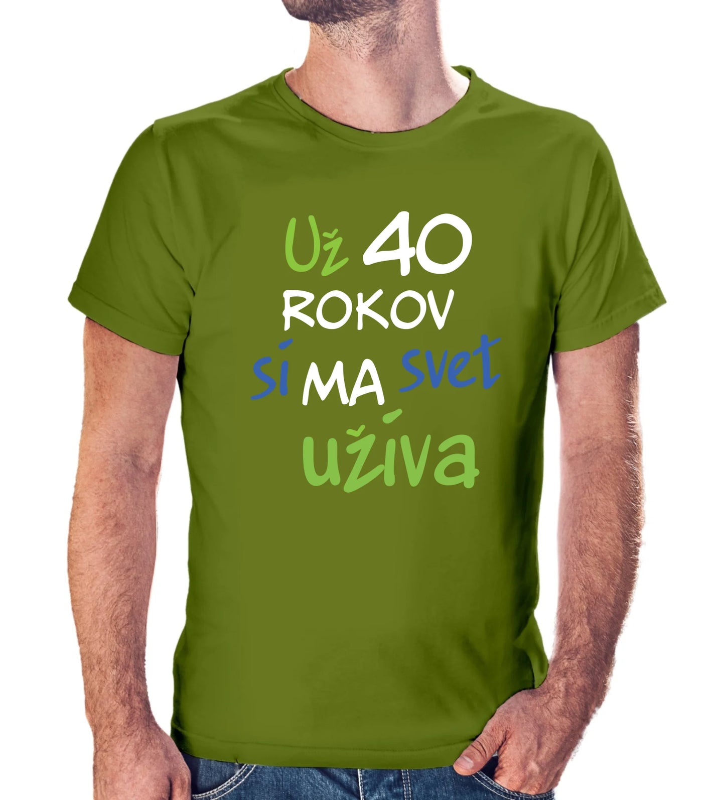 Personalizované tričko s potlačou "Už 40 rokov si ma svet užíva" 9605.
