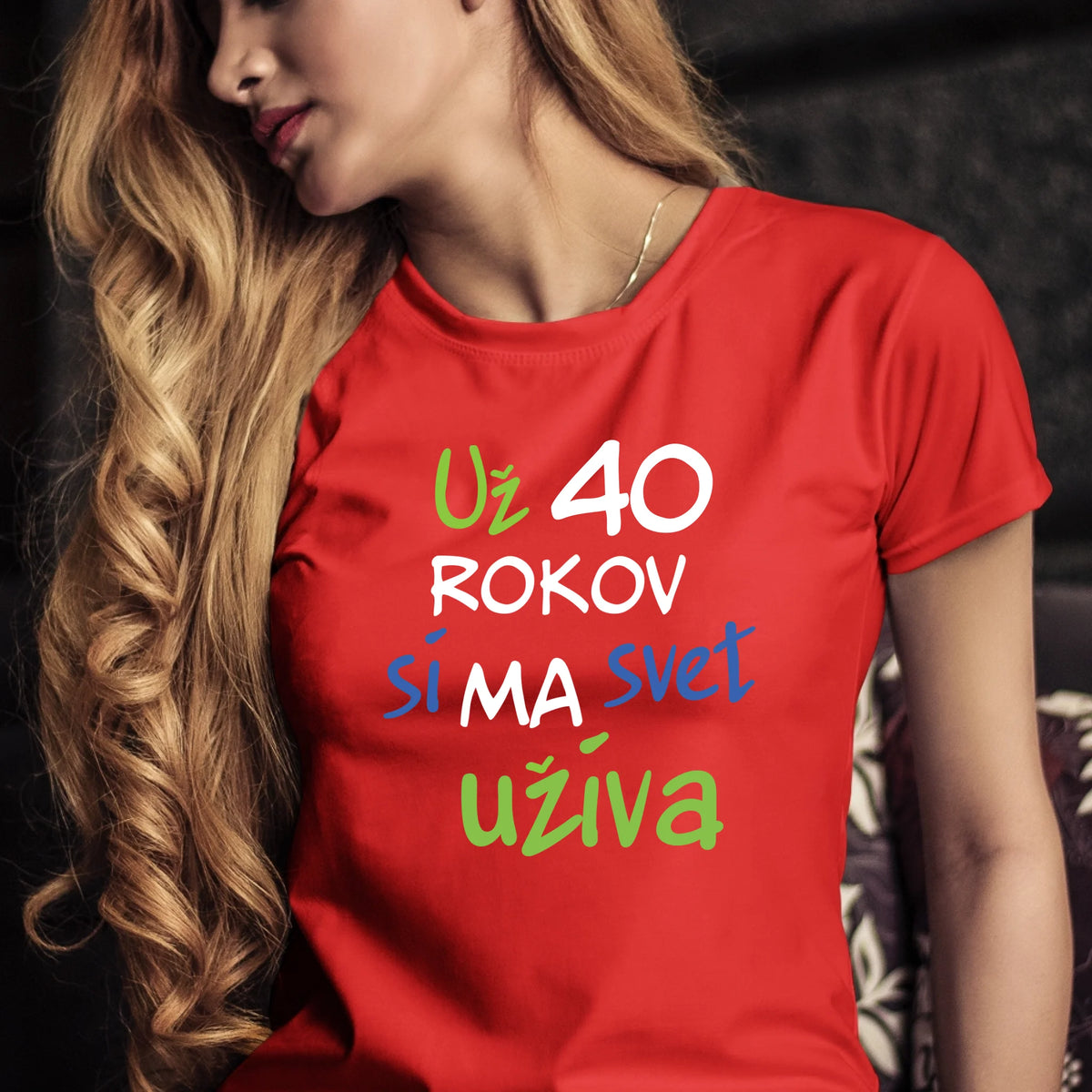 Personalizované tričko s potlačou "Už 40 rokov si ma svet užíva" 9605.