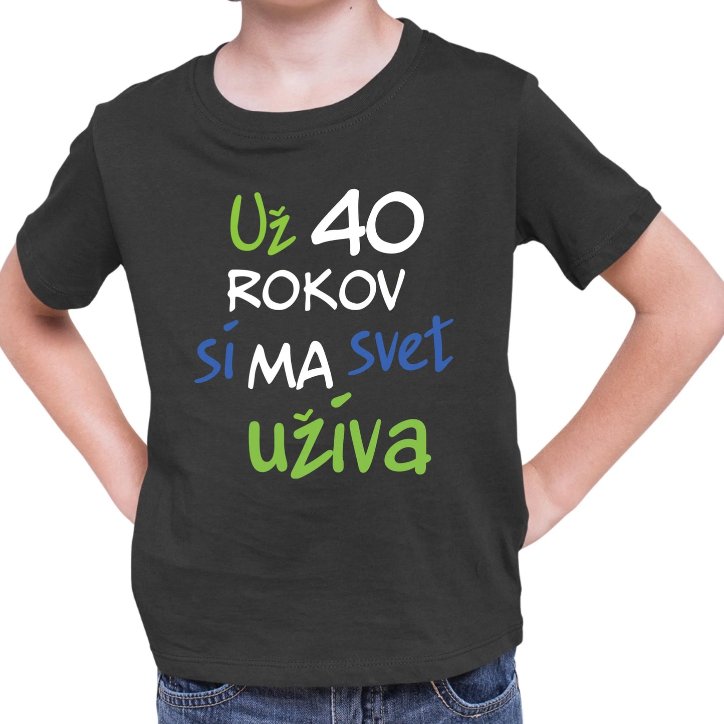 Personalizované tričko s potlačou "Už 40 rokov si ma svet užíva" 9605.