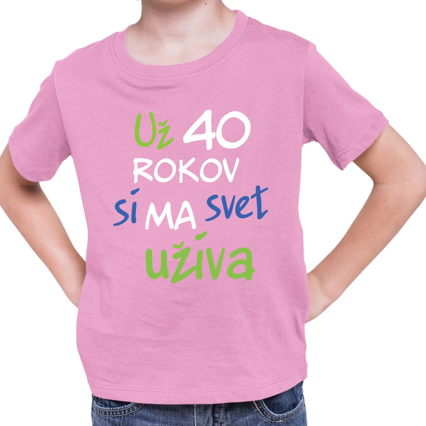 Personalizované tričko s potlačou "Už 40 rokov si ma svet užíva" 9605.