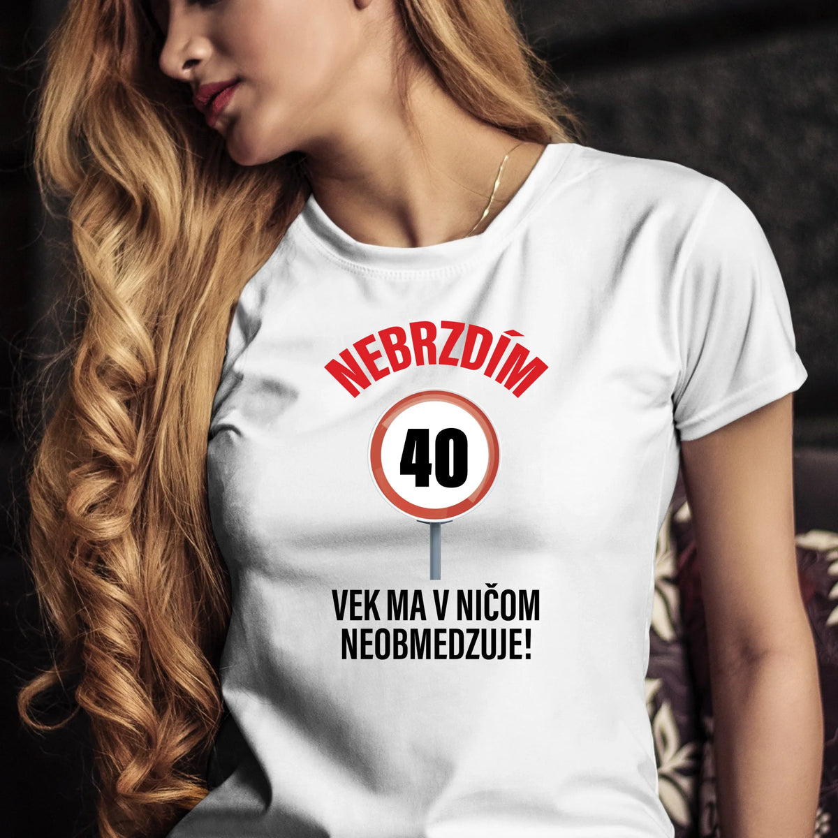 Personalizované tričko s potlačou "Nebrzdím, vek ma v ničom neobmedzuje" 9642.