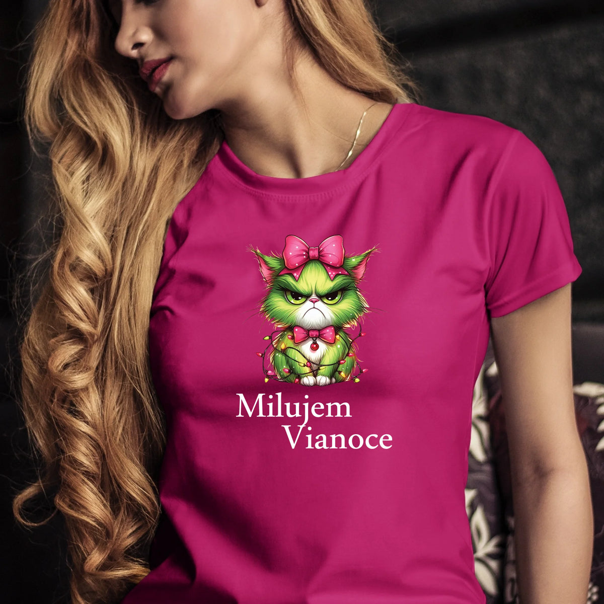 Tričko s potlačou "Milujem Vianoce" 9695.