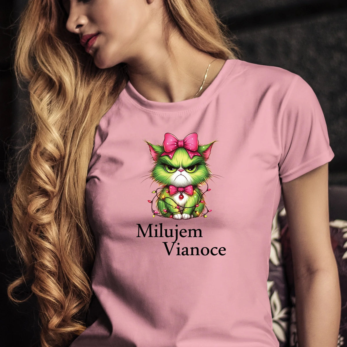 Tričko s potlačou "Milujem Vianoce" 9695.