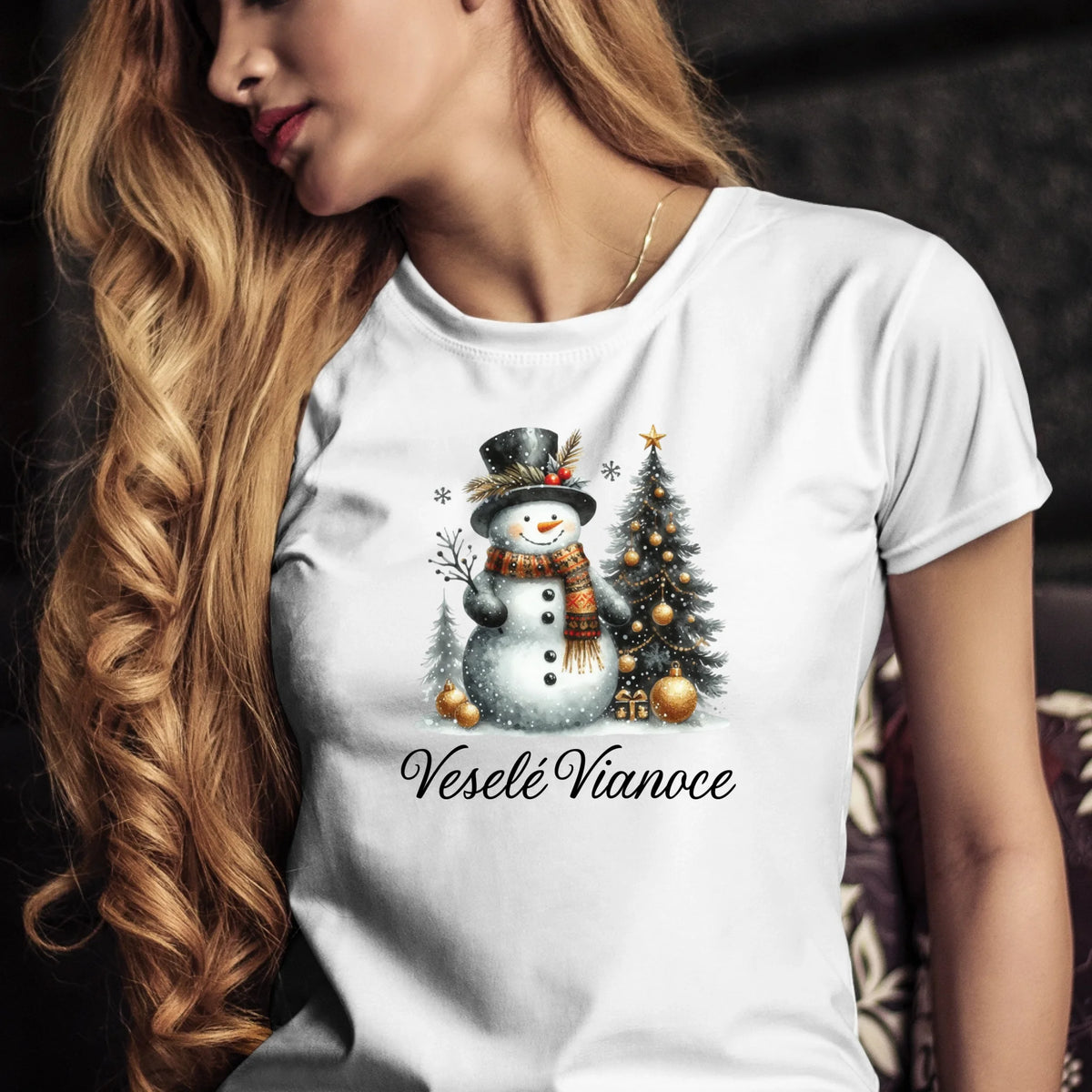 Tričko s potlačou "Veselé Vianoce" 9696.