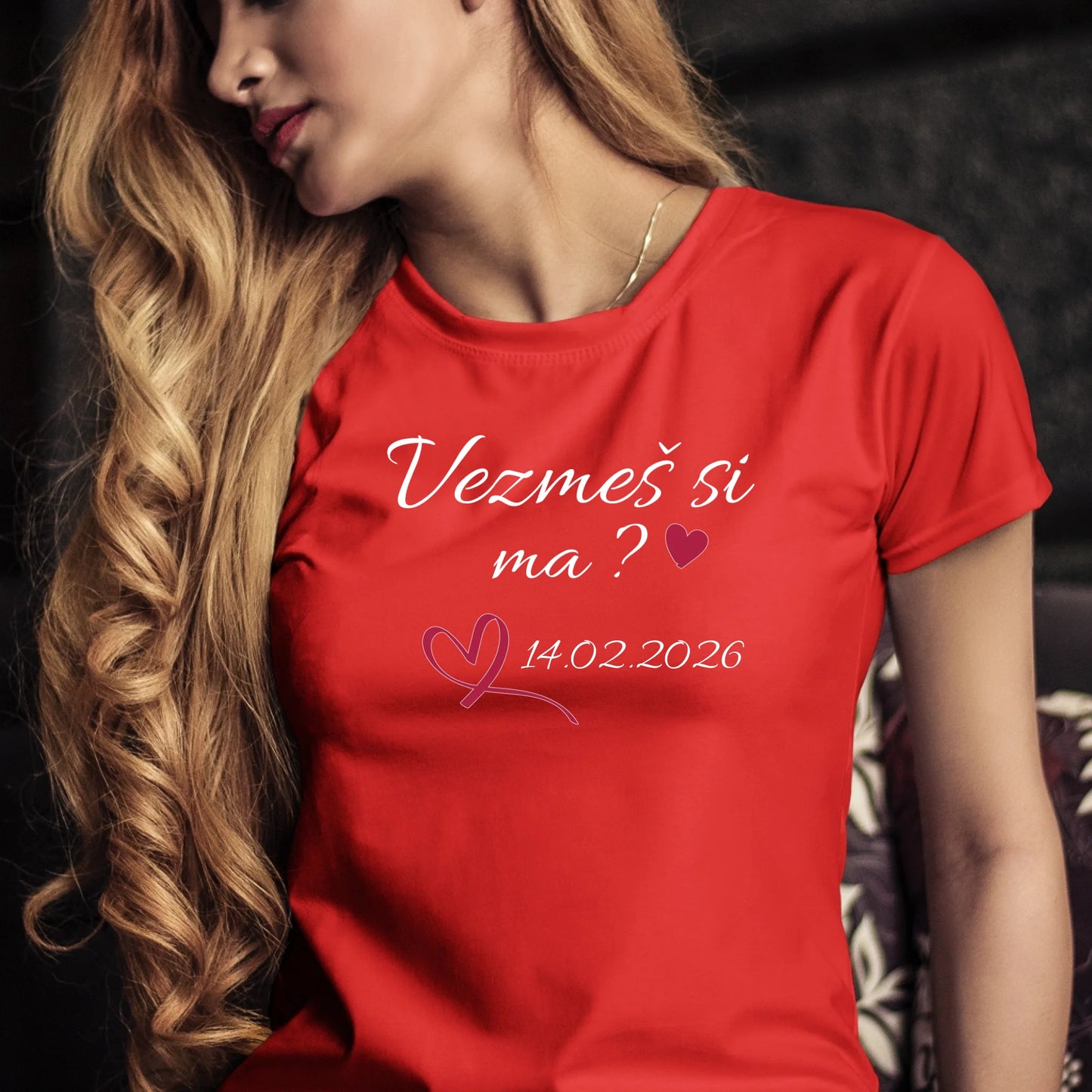 Personalizované tričko s potlačou "Vezmeš si ma?" 9701.