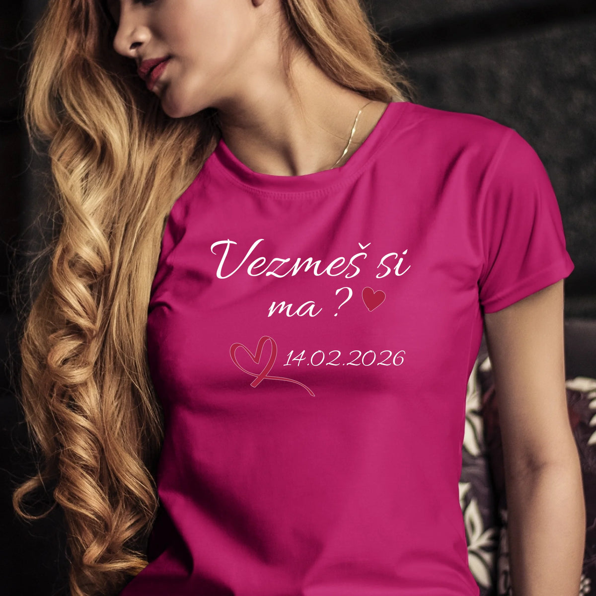 Personalizované tričko s potlačou "Vezmeš si ma?" 9701.