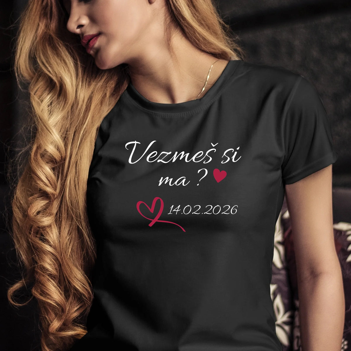 Personalizované tričko s potlačou "Vezmeš si ma?" 9701.