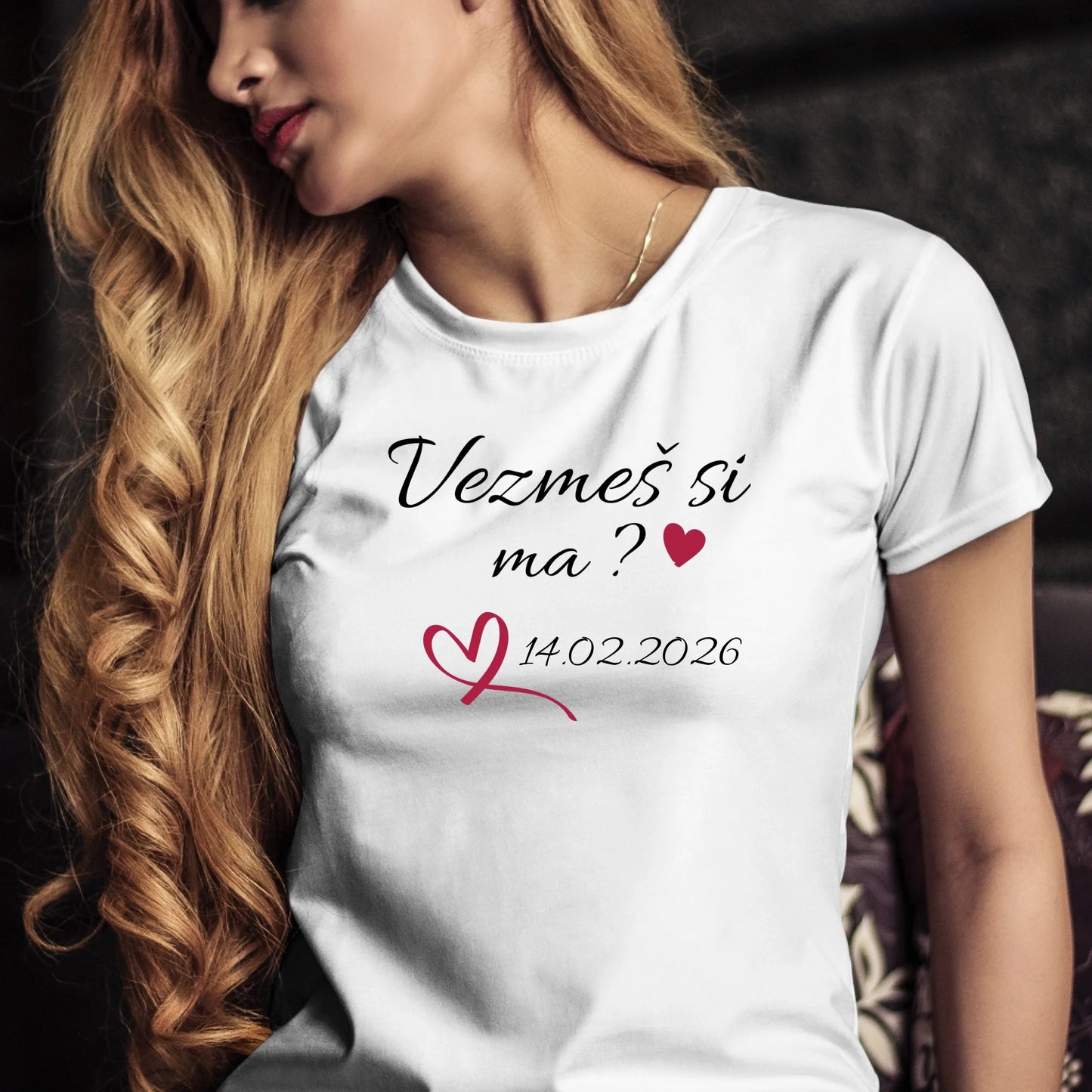 Personalizované tričko s potlačou "Vezmeš si ma?" 9701.