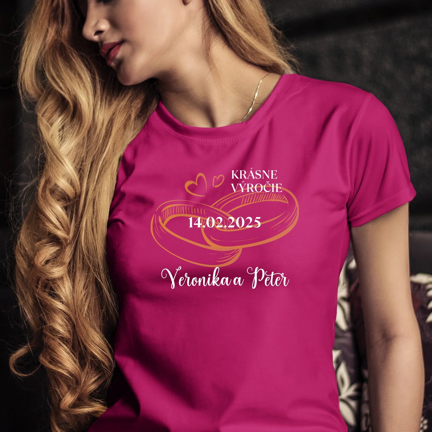 Personalizované tričko s potlačou "Krásne výročie" 9703.
