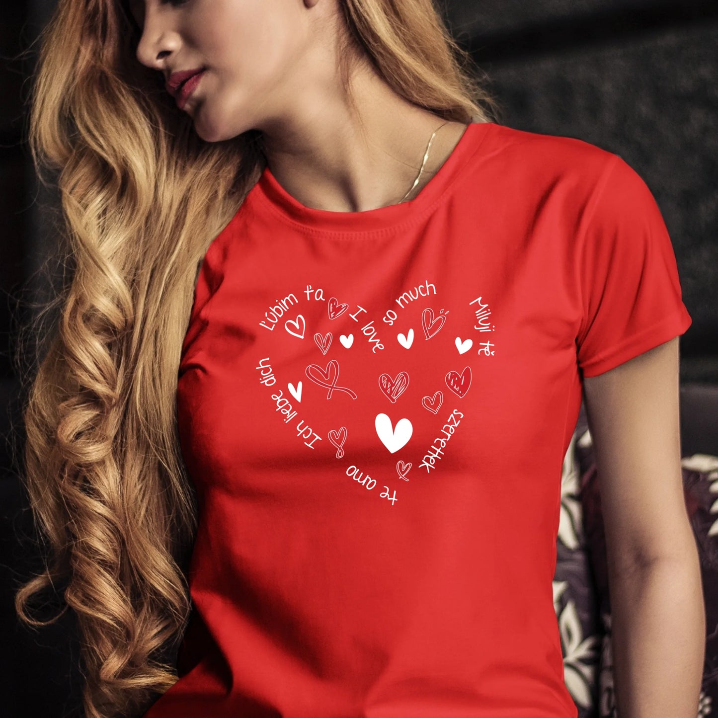 Tričko s potlačou "Ľúbim ťa, I love so much,..." 9706.