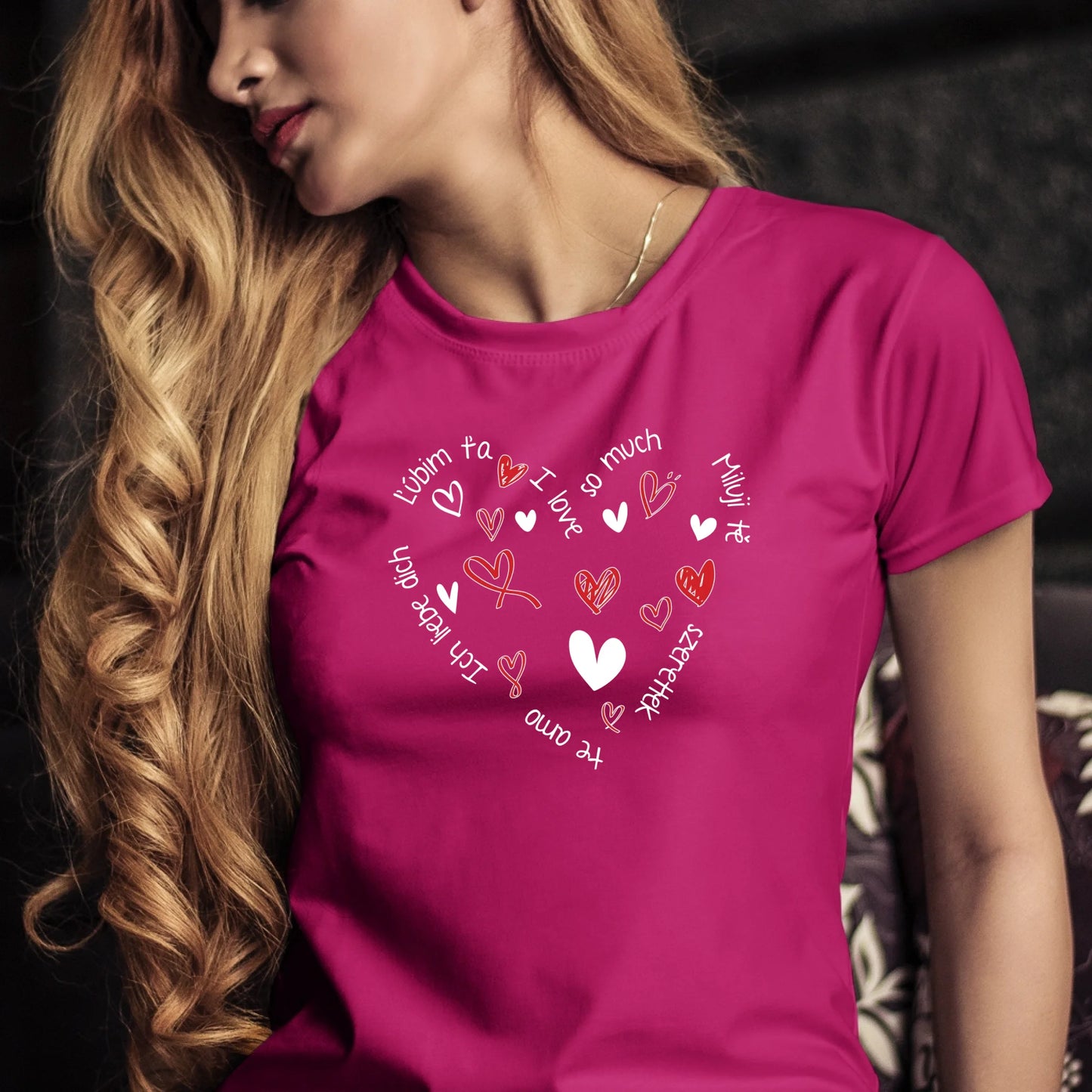 Tričko s potlačou "Ľúbim ťa, I love so much,..." 9706.