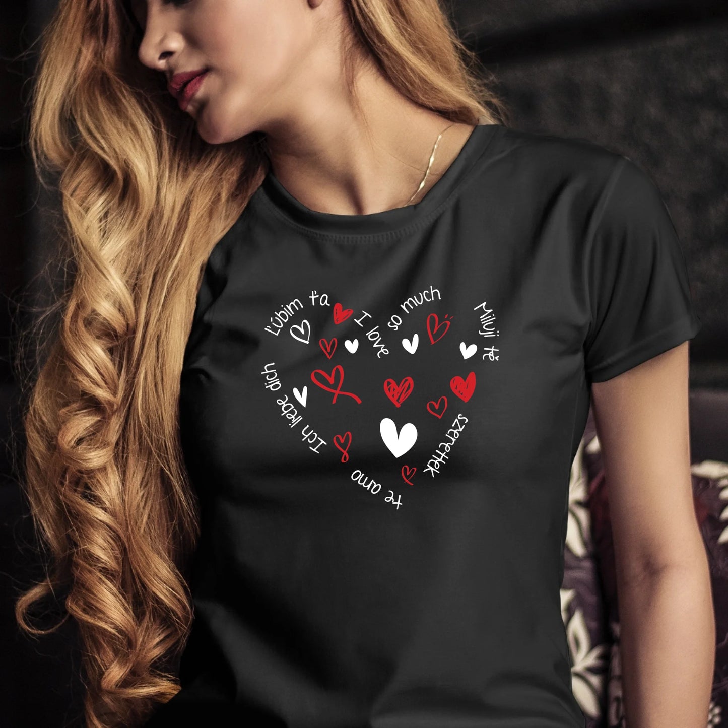 Tričko s potlačou "Ľúbim ťa, I love so much,..." 9706.