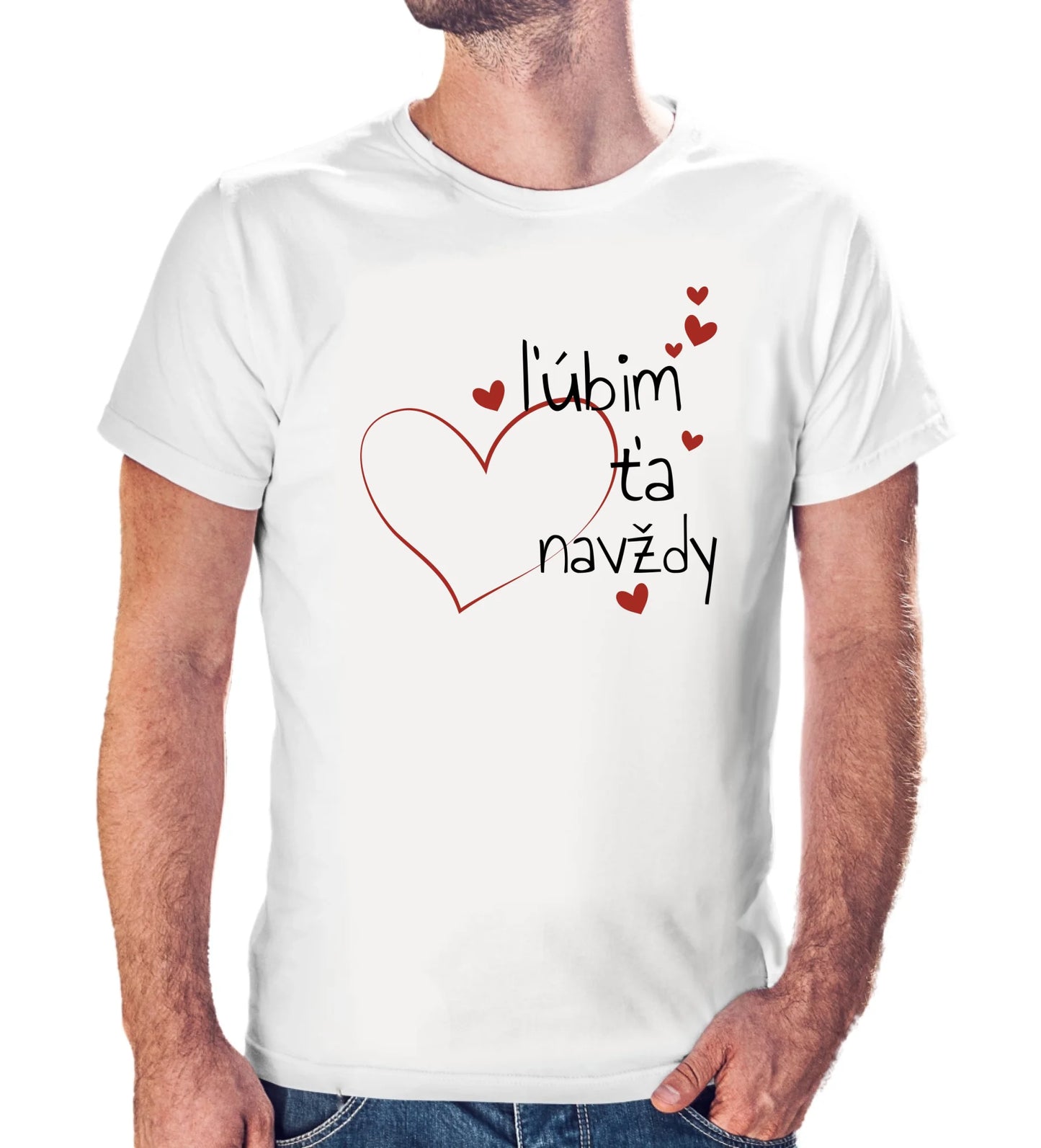 Tričko s potlačou " ľúbim ťa navždy" 9707.