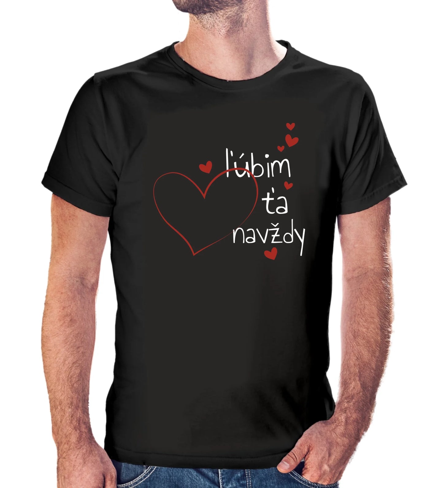 Tričko s potlačou " ľúbim ťa navždy" 9707.