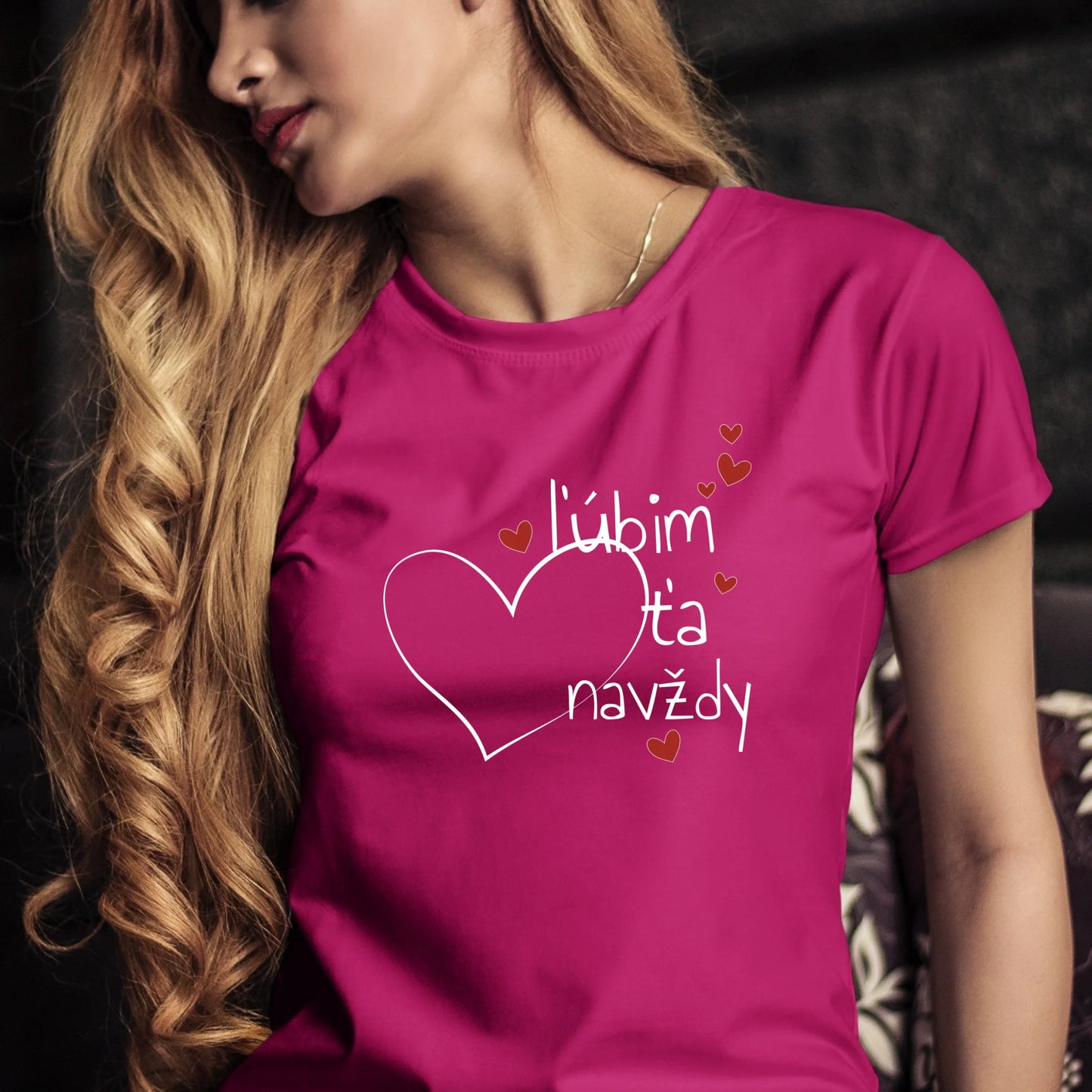 Tričko s potlačou " ľúbim ťa navždy" 9707.