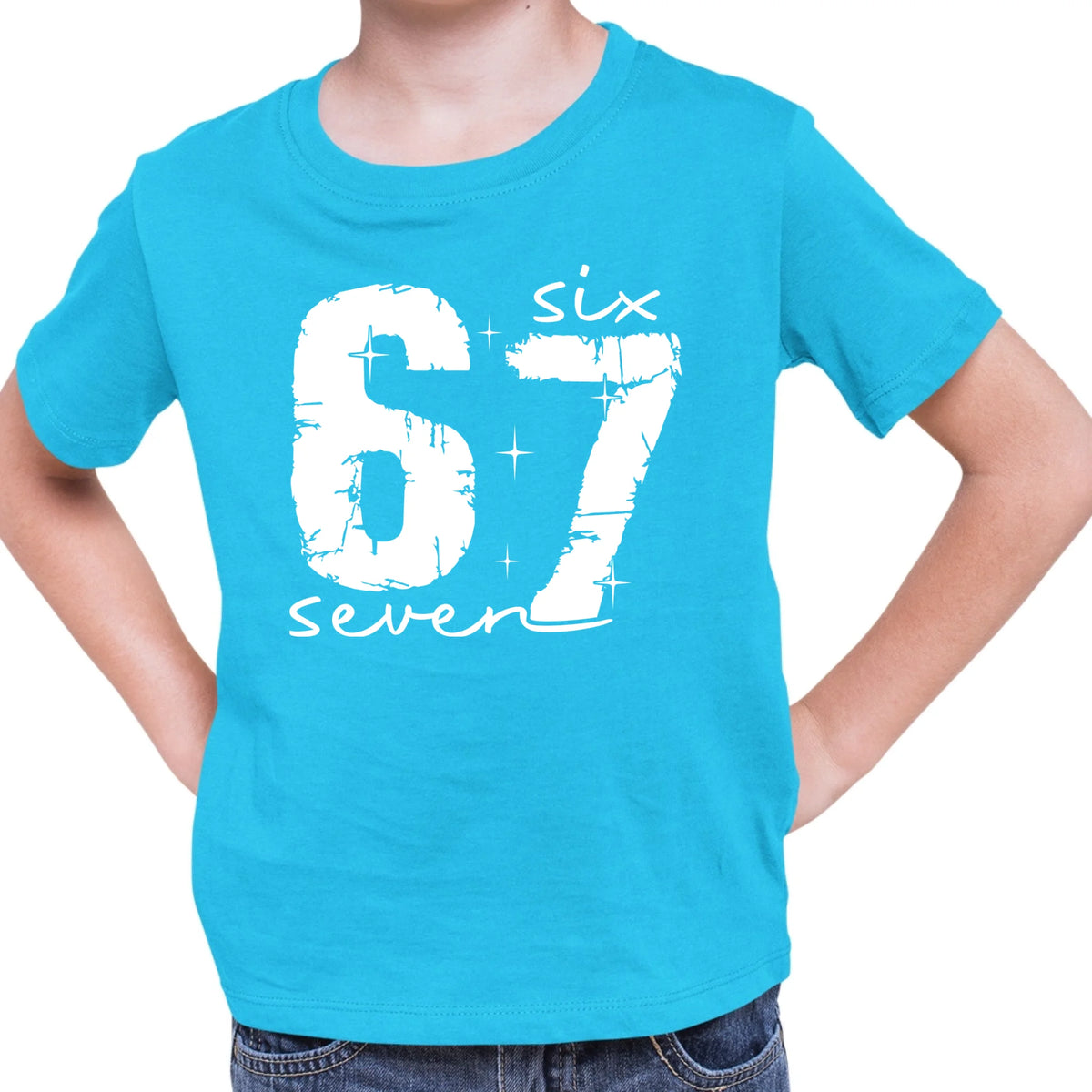 Tričko s potlačou "Six seven" 9711.