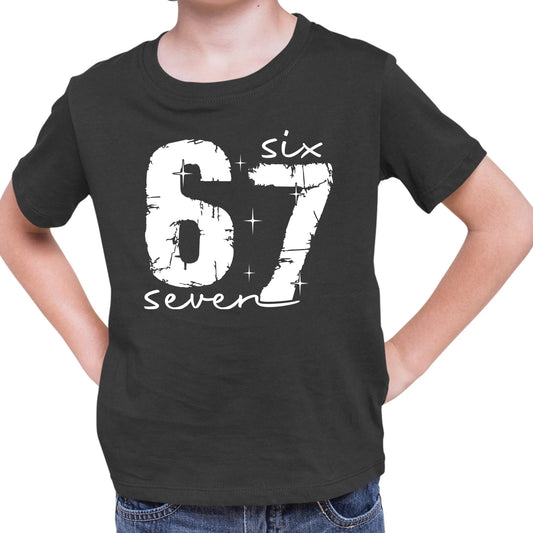 Tričko s potlačou "Six seven" 9711.