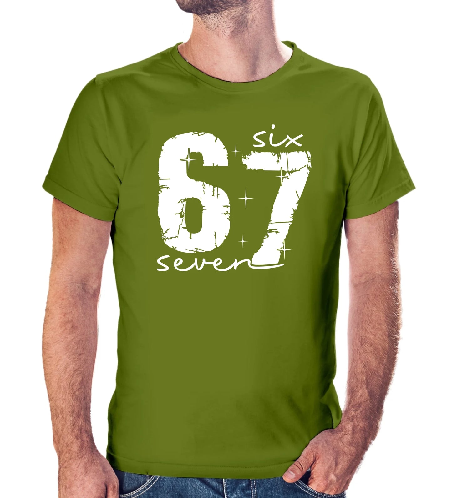 Tričko s potlačou "Six seven" 9711.