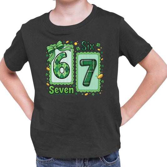 Tričko s potlačou "Six seven" 9714.