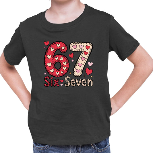 Tričko s potlačou "Six seven" 9715.