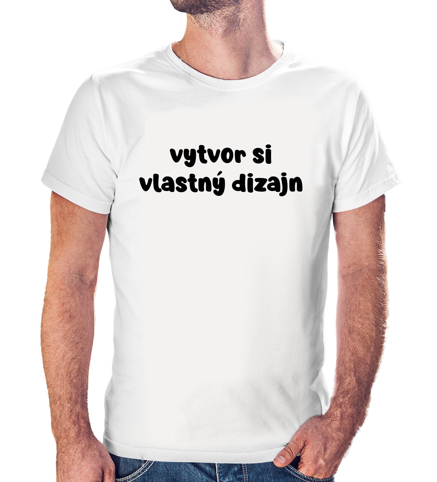 Pánske tričko s vlastnou potlačou.